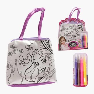 Сумка-розмальовка 612-1 текстильна, 4 мініфломастери, застібається на блискавку, на листі