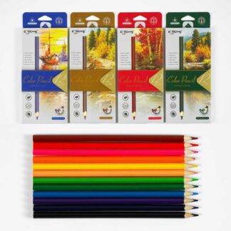 Олівці C 61980 4 види, 12 шт в упаковці, 12 кольорів, в коробці, ВИДАЄТЬСЯ ТІЛЬКИ МІКС ВИДІВ