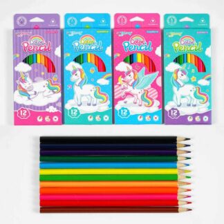 Олівці C 61984 4 види, 12 шт в упаковці, 12 кольорів, в коробці, ВИДАЄТЬСЯ ТІЛЬКИ МІКС ВИДІВ