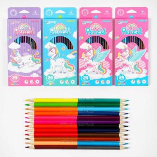 Олівці C 61986 4 види, 12 штук в упаковці, подвійні, 24 кольори, в коробці, ВИДАЄТЬСЯ ТІЛЬКИ МІКС...