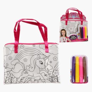 Сумка-розмальовка 613-7 текстильна, 4 мініфломастери, застібається фна блискавку, на листі