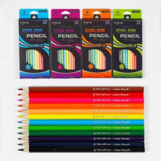 Олівці C 61996 4 види, 12 шт в упаковці, 12 кольорів, в коробці, ВИДАЄТЬСЯ ТІЛЬКИ МІКС ВИДІВ