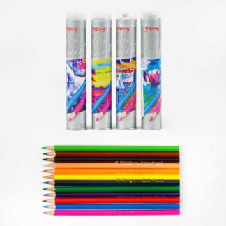 Олівці C 61998 4 види, 12 кольорів, точилка, в тубі, ВИДАЄТЬСЯ ТІЛЬКИ МІКС ВИДІВ