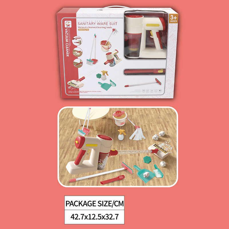 Пилосос 8006 вакуумний, звук, мелодія, додаткова насадка, швабра, совок, щітка, губка, відро, в к...