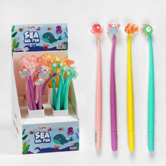 Ручка D 35222 ЦІНА ЗА 36 ШТУК В БЛОЦІ, гелева, синя паста