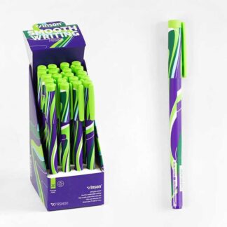 Ручка кулькова M 45648 ЦІНА ЗА 20 ШТУК У БЛОЦІ, синя паста, товщина лінії 0,7 мм