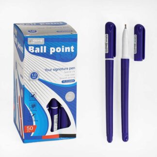 Ручка С 62095 ЦІНА ЗА 50 ШТУК В БЛОЦІ, кулькова, синя паста, товщина лінії 1 мм