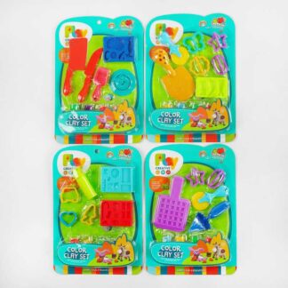 Тісто для ліплення 5838-171 /172/173/174 4 види, 4 кольори, аксесуари, на листі