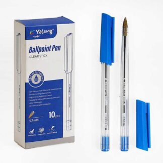 Ручка С 62112 ЦІНА ЗА 10 ШТУК В ПАЧЦІ, синя паста, кулькова, товщина лінії 0.7 мм