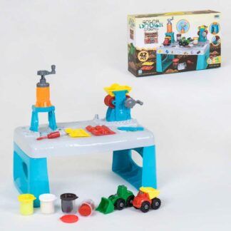 Тісто для ліплення 8734 42 деталі, 4 баночки тіста, столик, аксесуари, в коробці