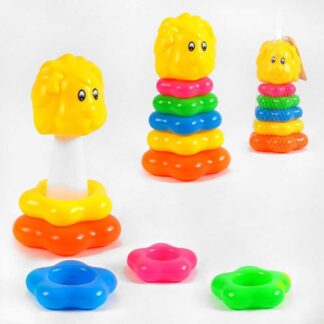 Пірамідка 0908-48 “Левеня”, висота 20 см, 5 кілець, в сітці