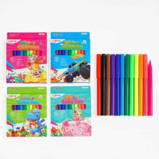 Фломастери С 62040 4 види, 12 кольорів, на водній основі, в коробці, ВИДАЄТЬСЯ ТІЛЬКИ МІКС ВИДІВ