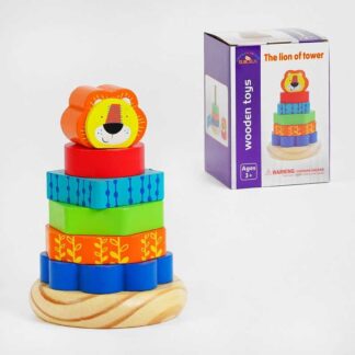 Пірамідка дерев`яна C 56067 "Левеня", в коробці