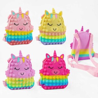 Рюкзак C 69425 “Єдиноріг”, поп іт, висота 32 см, регульовані лямки, в пакеті, ВИДАЄТЬСЯ ТІЛЬКИ МІ...