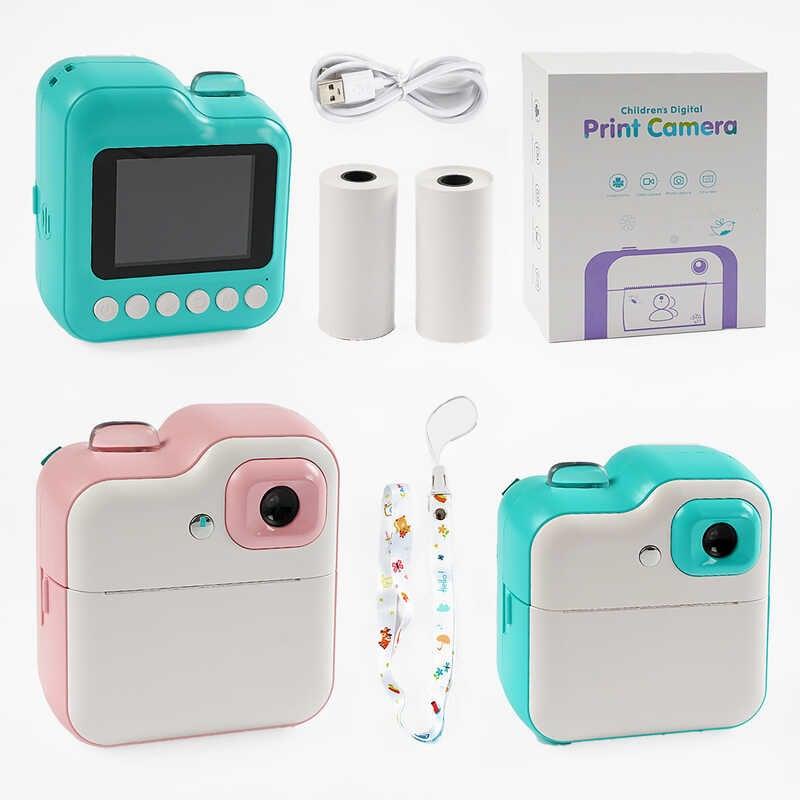 Фотоапарат-принтер C 66626 2 кольори, чб друк, Bluetooth, USB-кабель, 3 рулони термопаперу, звук,...