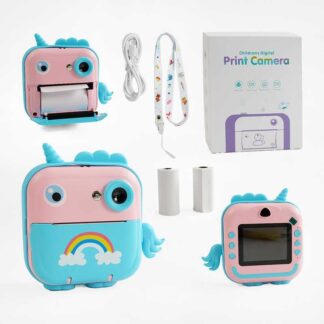 Фотоапарат-принтер C 68254 type-C, роз’єм для SD карти, фото, відео, гри, 3 рулони термопаперу, в...