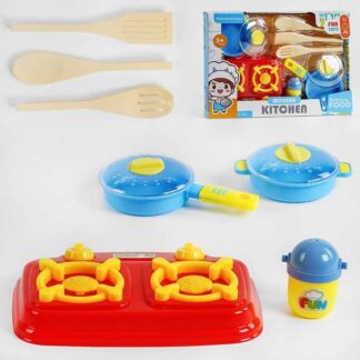 Посудка 9042 пічка, пательня, сотейник, лопатки, сіль, у коробці