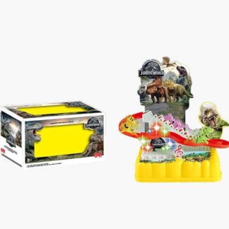 Трек 0912-2 “Динозаври”, підіймач на батарейках, музика, підсвітка, 3 фігурки, автоматичний підій...