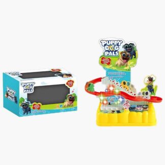 Трек 0912-6 “Собачки”, підіймач на батарейках, музика, підсвітка, 3 фігурки, автоматичний підійма...