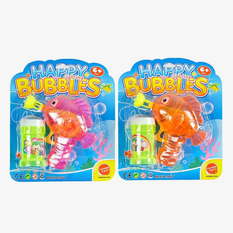 Пістолет з мильними бульбашками 9905 A 2 кольори, механічний, прозорий корпус, пляшечка із мильно...