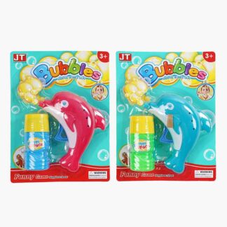 Пістолет з мильними бульбашками JT 6080 "Дельфін", 2 кольори, на листі