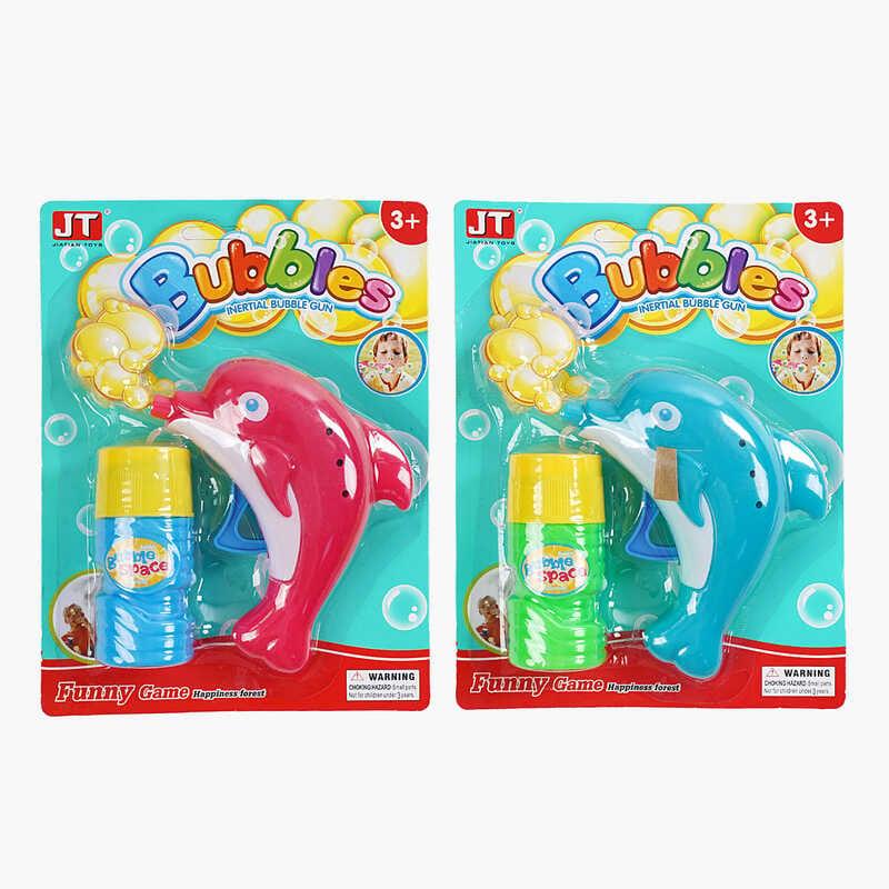 Пістолет з мильними бульбашками JT 6080 "Дельфін", 2 кольори, на листі