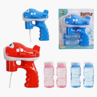 Пістолет з мильними бульбашками MY 197 Y-2 2 кольори, світло, звук, на батарейках, на листі