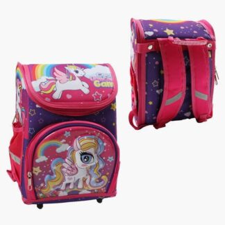 Рюкзак шкільний каркасний С 43559 3D принт, 1 відділення, 3 кармани, оредична спинка, в пакеті