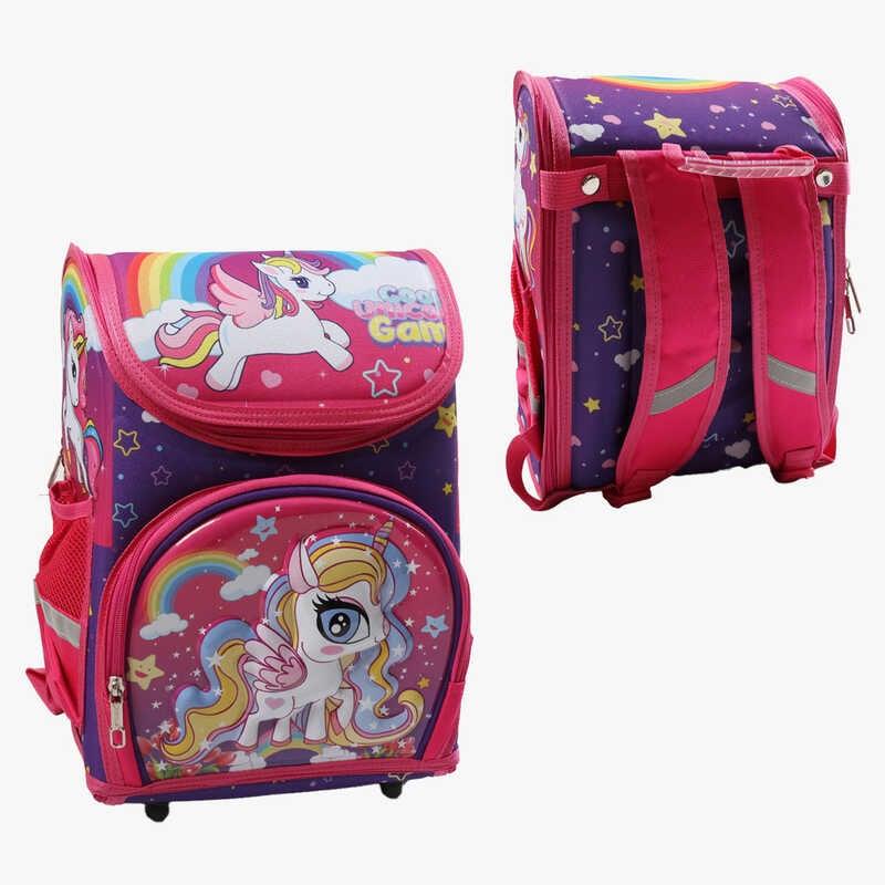 Рюкзак шкільний каркасний С 43559 3D принт, 1 відділення, 3 кармани, оредична спинка, в пакеті