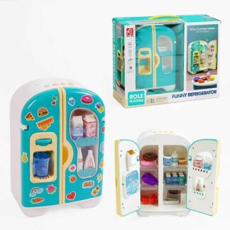 Холодильник RJ 5809 B звук, мелодії, підсвічування, парогенератор, продукти, полички, наліпки, на...