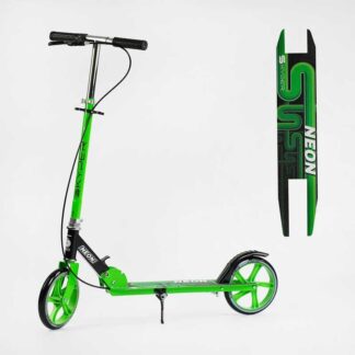 Самокат двухколесный "Skyper Neon" N-36719 стальная рама, ручной тормоз, колеса PU диаметр 200мм,...