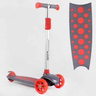 Самокат трехколесный LK-52003 Best Scooter СВЕТ ДЕКИ, КОЛЕС И ДИСКОВ, съёмный руль, передни... 120х35