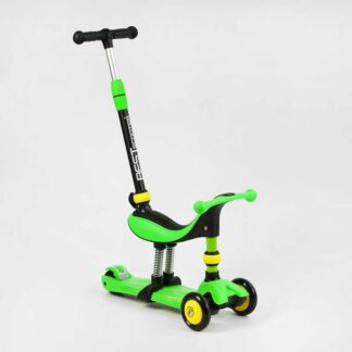 Самокат-велобег 3в1 трехколесный BS-30802 Best Scooter, 3 колеса PU со светом, сидение, амортизат...