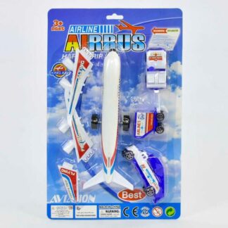 Самолет 2000 А “Аэропорт”, 3 модели, инерция, подвижные детали, на листе