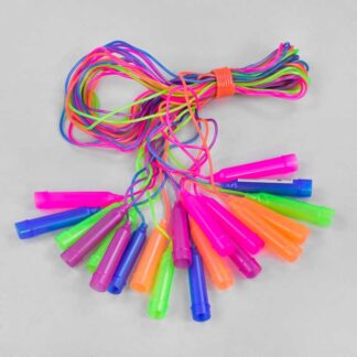 Скакалка С 34143 цветная /ЦЕНА ЗА СВЯЗКУ/ 10шт в связке, длина 230см, толщина 3,3мм