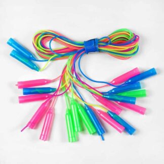 Скакалка С 34145 цветная /ЦЕНА ЗА СВЯЗКУ/ 10шт в связке, длина 230см, толщина 4мм