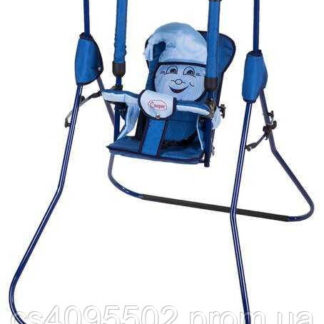 Гр Гойдалка підлогова "Алінка" 204884 темно-синій каркас, темно-синя матерія, блакитний гномик