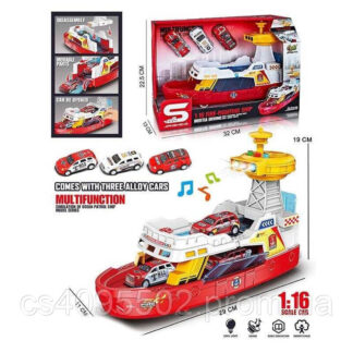 Корабель JS 160 штрих=19421 звук, підсвітка, масштаб 1:16, рухомі елементи, інерція, в коробці