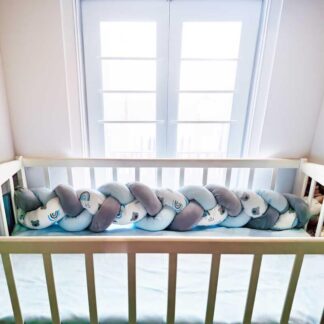 Гр Бортик у ліжко "Косичка" 15730 тканина ФЛАНЕЛЬ PREMIUM, наповнювач СИНТЕПУХ, розмір 120*18 см...