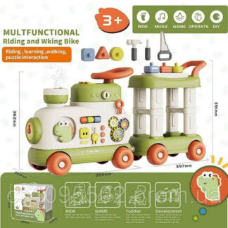 Ходунки-каталка T 921 A+ піаніно з режимами гучності, звук, підсвітка, сортер, рухомі елементи, п...