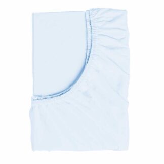 Гр Простирадло на резинці для дитячого ліжечка 32760 тканина РАНФОРС, колір - блакитній, розмір 1...