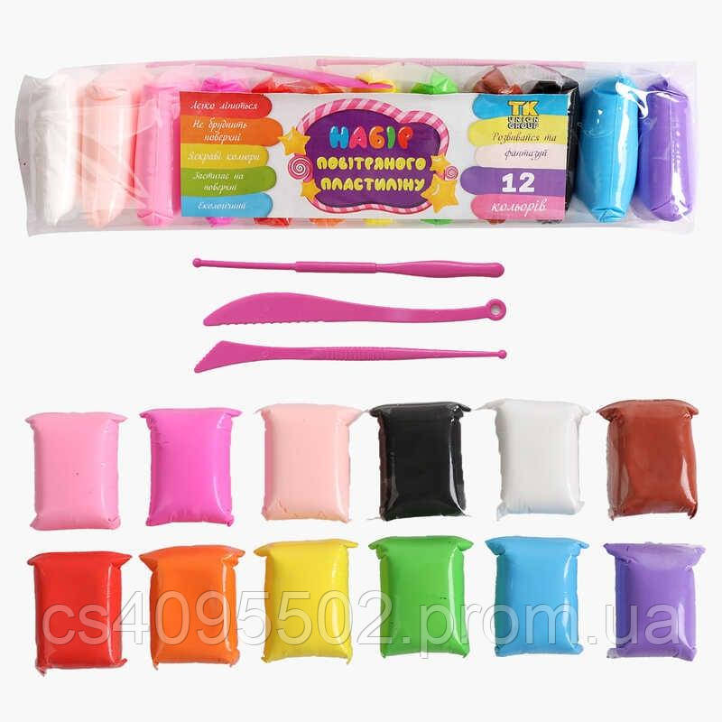 Повітряний пластилін C 73369 "TK Group", ЦІНА ЗА 12 ШТУК В УПАКОВЦІ, стеки, в пакеті