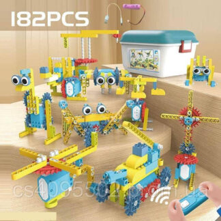 Конструктор на радіокеруванні YQ 002 182 деталі, автоматичний рух, колесо вільного ходу, рух впер...
