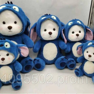 М`яка іграшка M 17943 "Ведмедик" зі знімним капюшоном, висота - 35 см, костюм героя