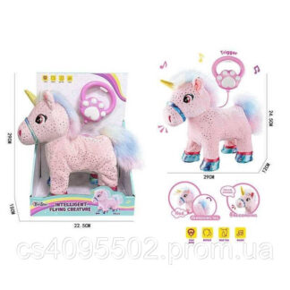 Улюбленець T 881 “Єдиноріг”, на повідці, повторюшка, ходить, звуки, музика, в коробці
