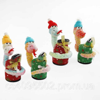 Скарбничка M 17627 4 види, символ року, змія, висота - 16 см, ОЗВУЧУВАННЯ УКРАЇНСЬКОЮ МОВОЮ, спів...