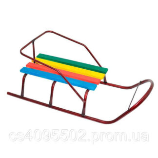 Гр Сані "Класик" круглі полозья - бордовий БЕЗ РУЧКИ