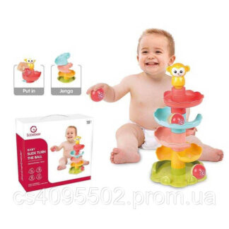 Лабіринт YL 1306 2 м`ячики, мавпочка, 5 деталей лабіринту, в коробці