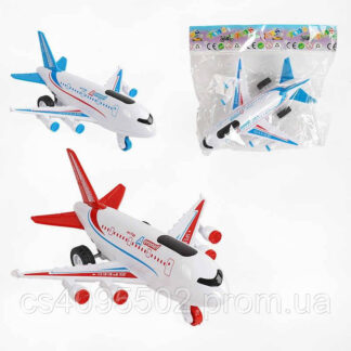Літак 7709 2 кольори, інерція, звук, підсвічування, у пакеті